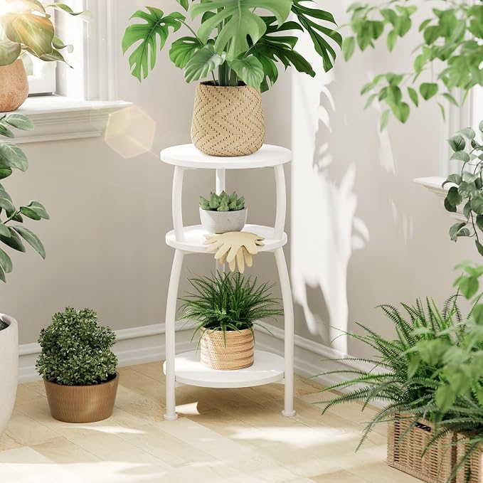 Small Round Side Table, 3-Tier End Table - Image 6