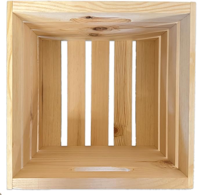 Wilson Wood Unfinished Cube Pine Crate - Image 2
