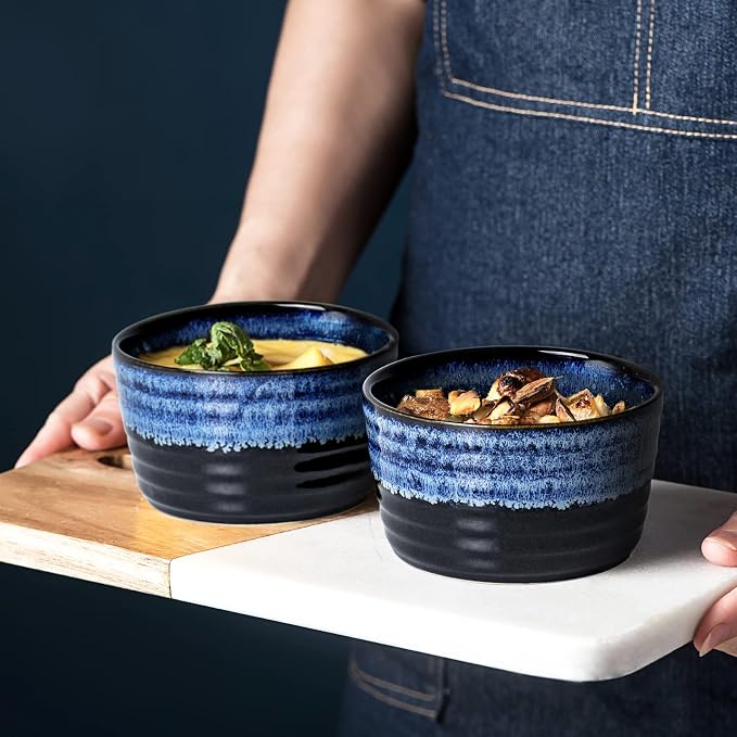 UNICASA Ramekin Set of 2, UNICASA 8 oz Creme Brulee Ramekins, Oven Safe Baking - Image 4