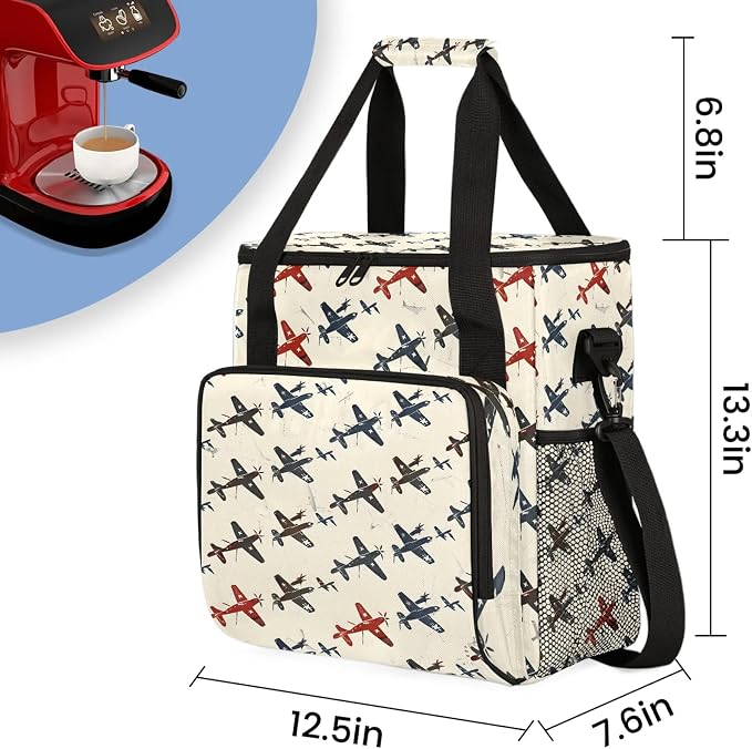 Airplane Coffee Maker Carring Bag, Large Insulated Storage Organizer Case Tote - Image 2