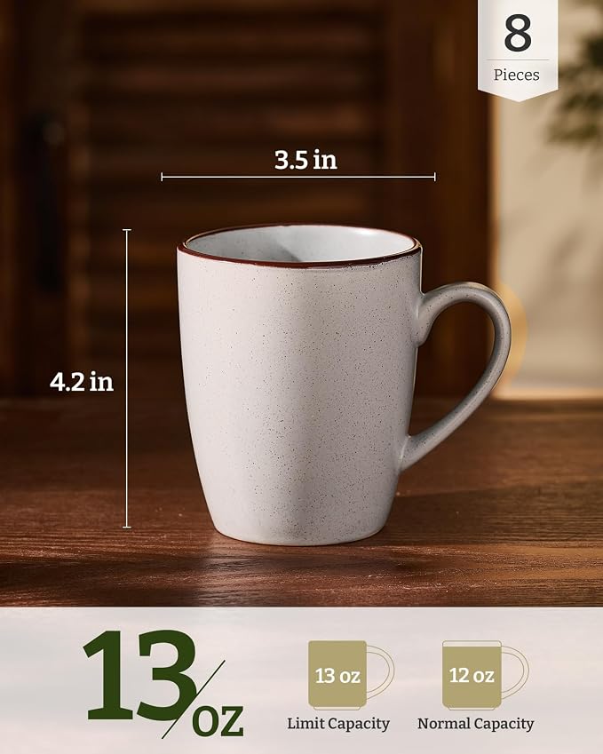 famiware Venus Coffee Mugs for 8, 13 oz Mug Set, Dringking Cup - Image 4