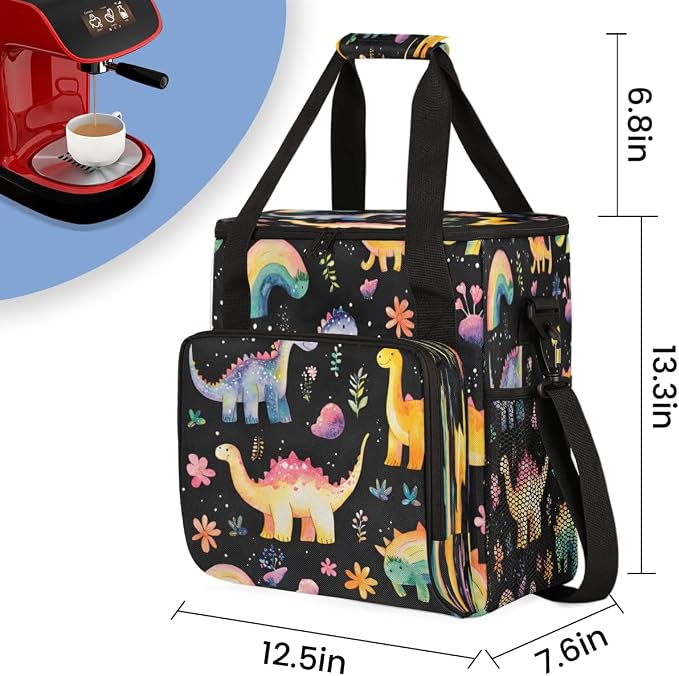 Colorful Dinosaur Coffee Machine Bag Compatible - Image 2
