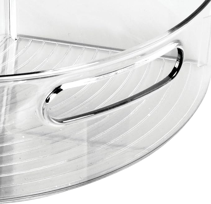 mDesign Plastic Lazy Susan Cabinet Storage Bin - Image 4