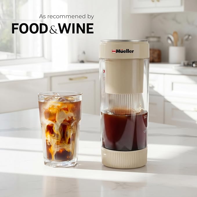 Mueller RapidBrew Cold Brew Coffee Maker – 10 Min Fast Brew Portable - Image 6