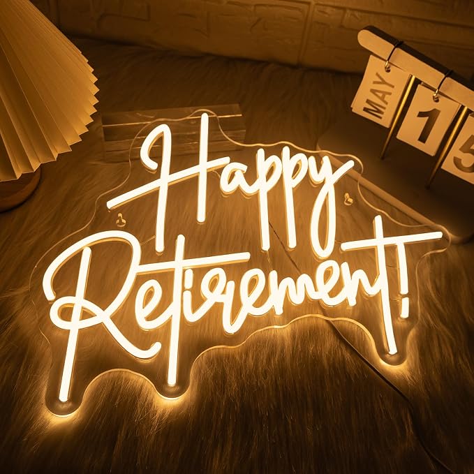 LooKLight Happy Retirement Neon Sign Dimmable Neon Signs - Image 8