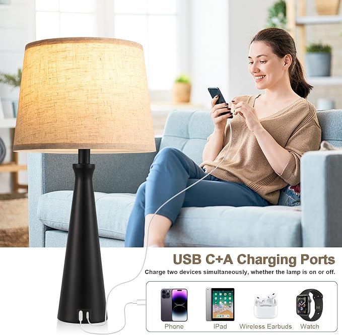 Seealle Modern Table Lamps Set of 2 - Image 5