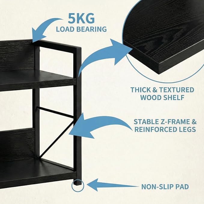 2 Tier Kitchen Counter Shelf Organizer, Coffee Bar Station Organizer, Space - Image 3