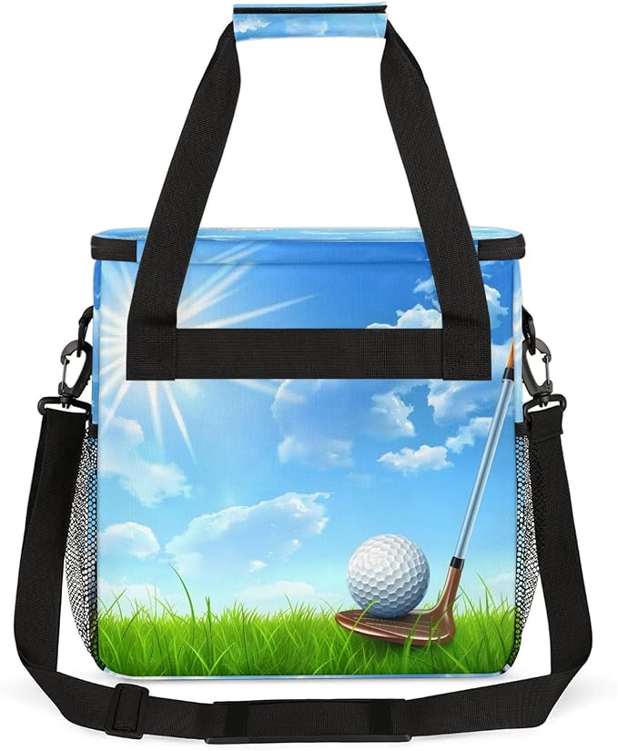 Golf Ball Club Coffee Maker Carring Bag, Large Insulated Storage Organizer Case - Image 5