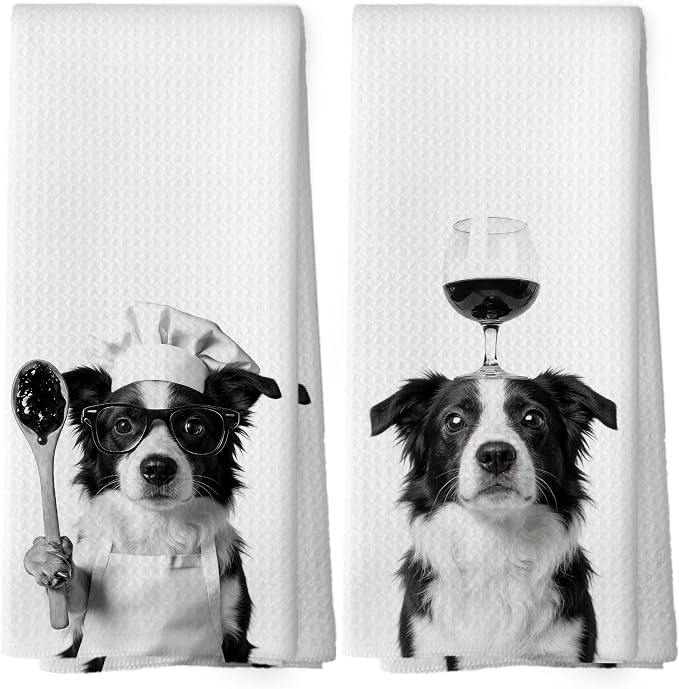 Funny Border Collie Hand Towels, Border Collie Gifts by XPH