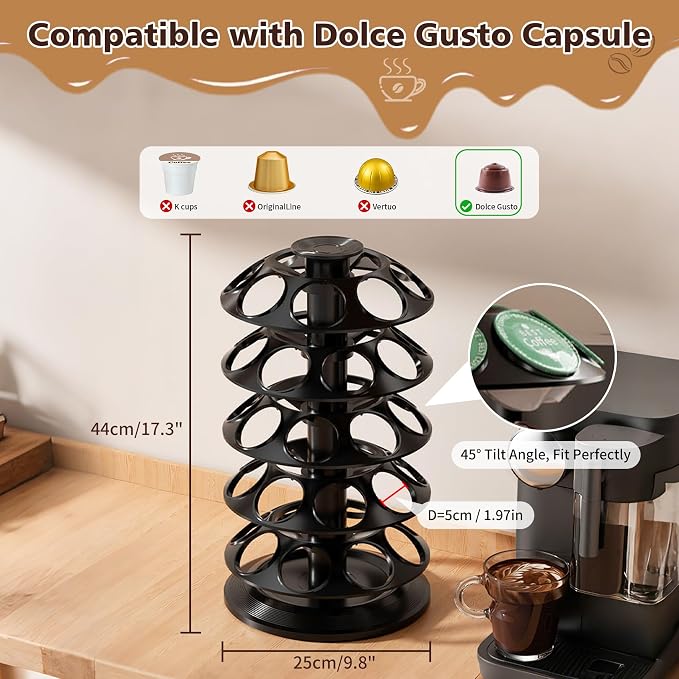 K Cup Holder, Coffee Pod Carousel Holder - Image 2