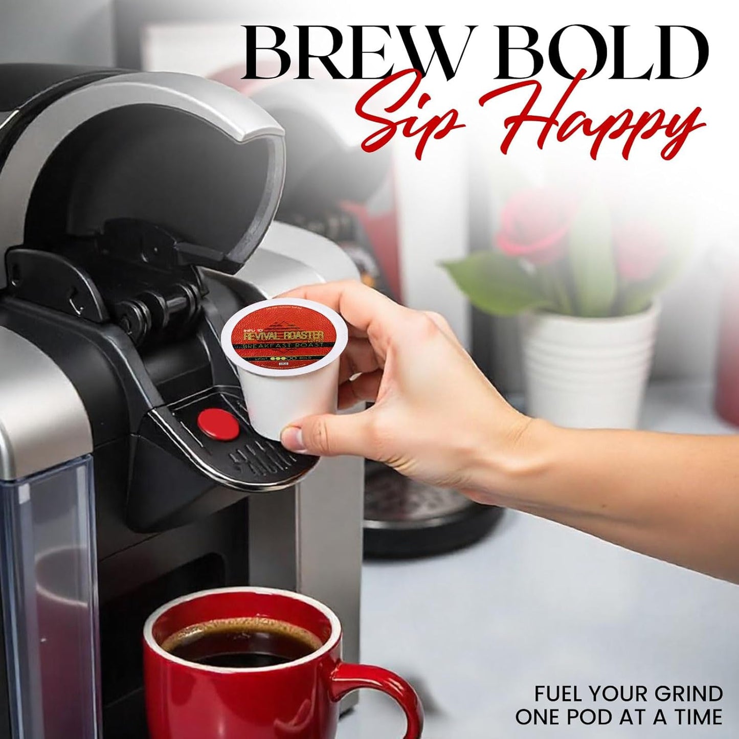 InfuSio Coffee Pods – 96 Count, Breakfast Blend (Medium Roast Coffee) Single Serve Coffee Pods for Keurig K Cup® Brewers, Compatible with Keurig 2.0 Brewers