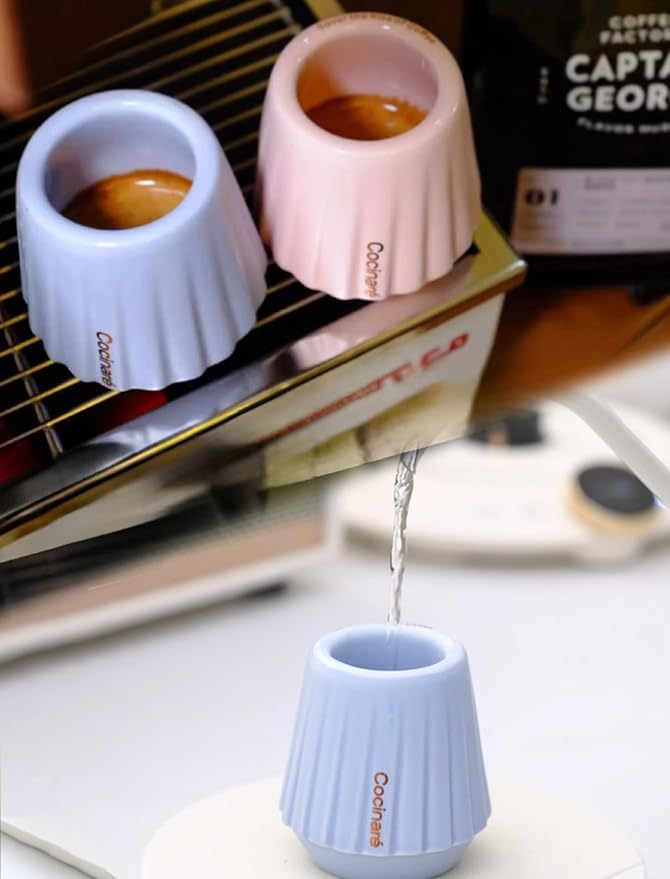 Cocinare KissCup Ceramic Espresso Cup – 2.2oz Demitasse Cup - Image 6