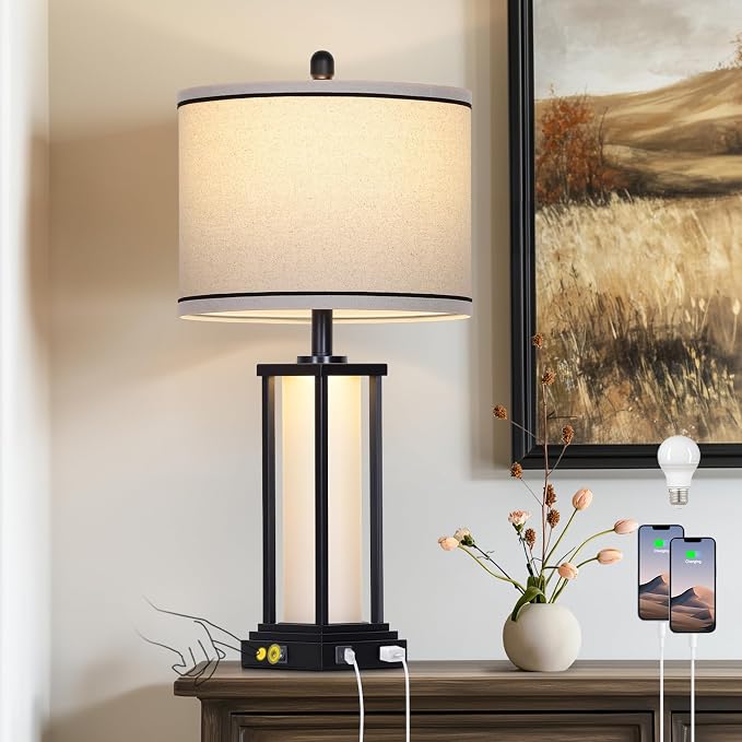 Cinkeda 27" Tall Vintage Table Lamp by Cinkeda