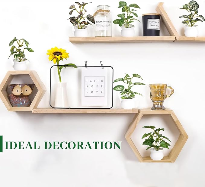 Yoratee Small Artificial Plant 6PCS Fake Plant Greenery Cute Potted Indoor Faux - Image 3