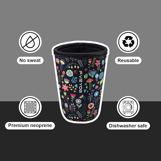 Reusable Insulated Neoprene Iced Coffee Sleeves - Image 2