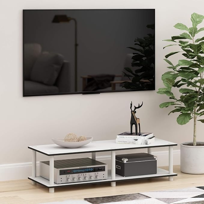Furinno JUST TV Stand, 2-Tier Wide Entertainment Center - Image 8