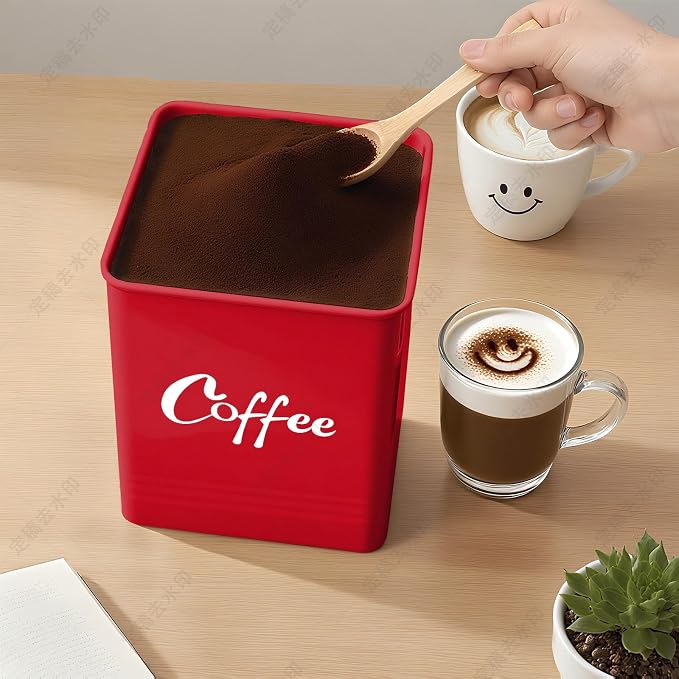 Coffee Canister, Airtight 40 oz Large Iron Black Storage Container - Image 2