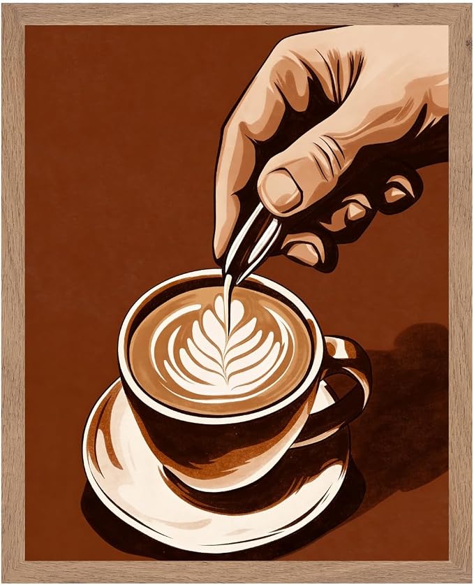 Lawrence Williams Designs Latte Art Coffee Poster by LawrenceWilliamsDesigns