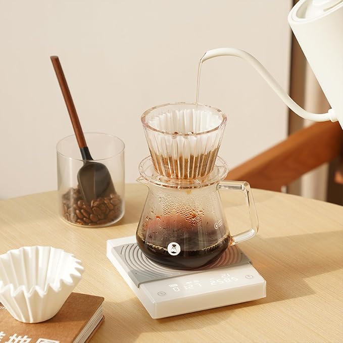 TIMEMORE Coffee Scale Basic 2.0 Electronic Espresso White Scale - Image 5