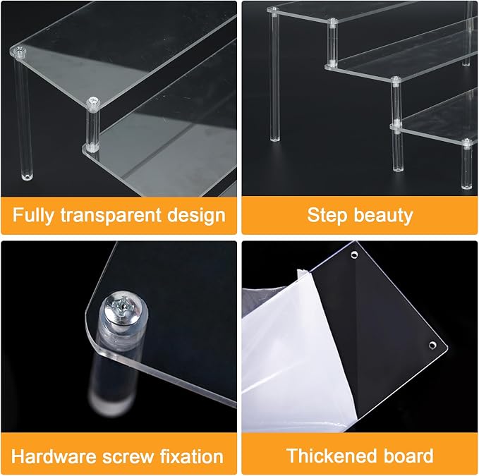 Acrylic 3-Tier Wine Rack Display Shelf, Liquor Bottle Holder and Bar - Image 2