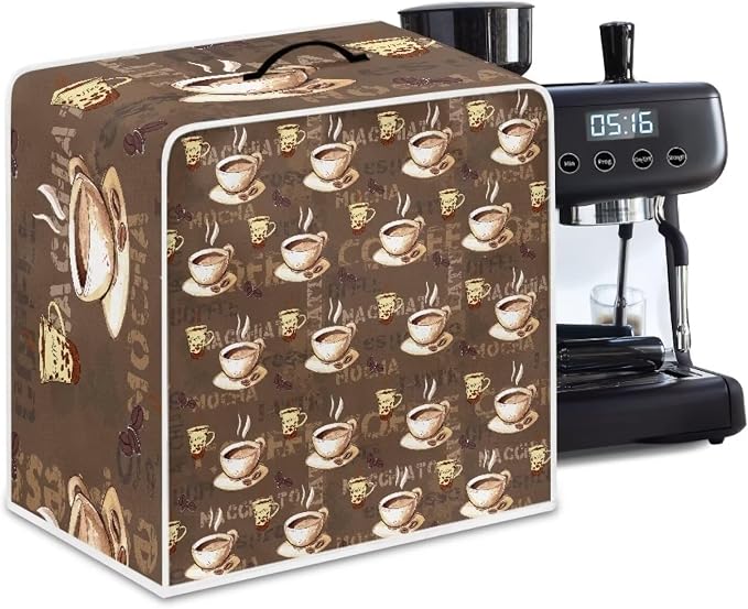 Coffee Cup Print Coffee Maker Dust Cover Small Kitchen Appliance Cover by Unknown