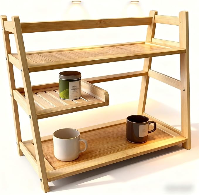 Bamboo Matcha Station Organizer by Unknown