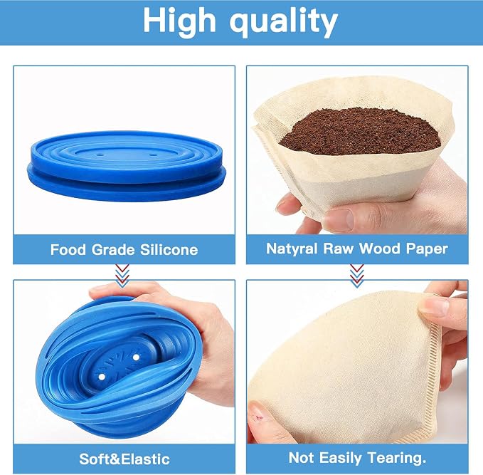 Collapsible Pour Over Coffee Dripper Set - Image 4