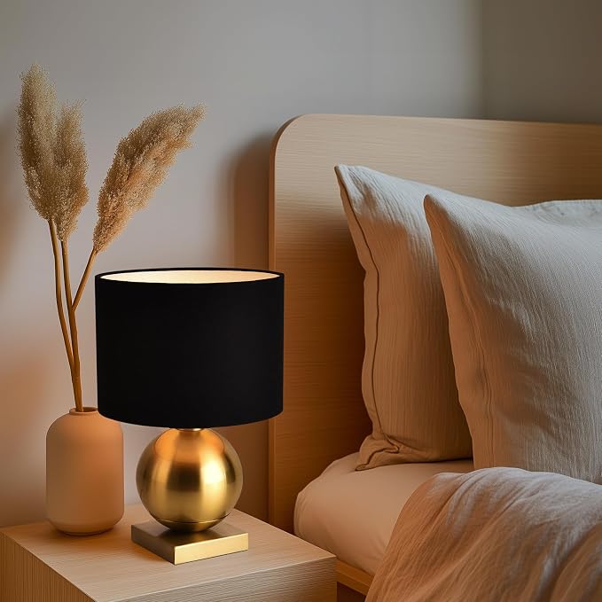 Gold Ball Modern Table Lamp, Mid Century Bedside Lamp Nightstand Light by FENGAROLAMTableLamps