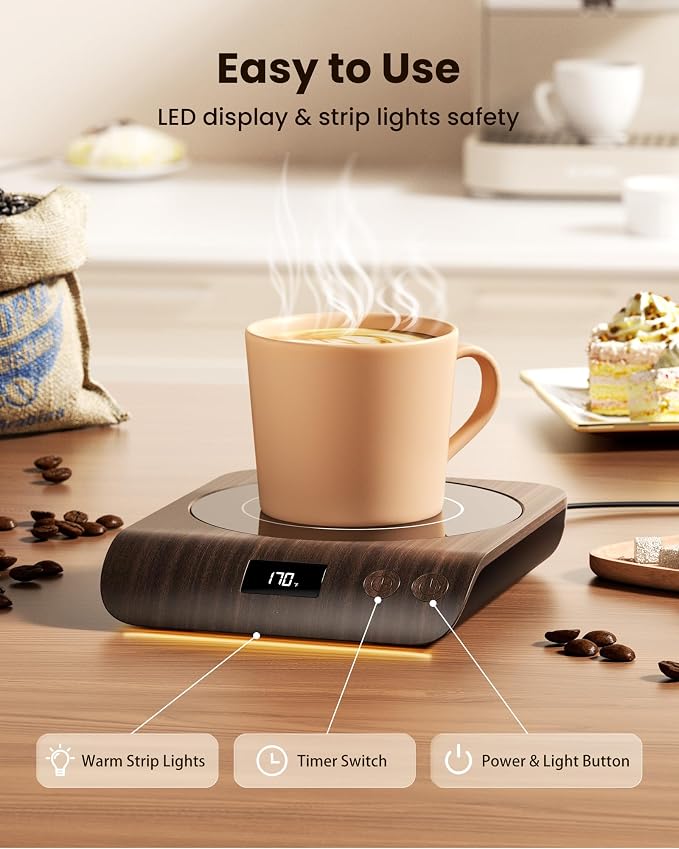 Gaiatop Coffee Mug Warmer, 3 Temperature Settings, 2-10H Auto Shut Off and Warm - Image 5