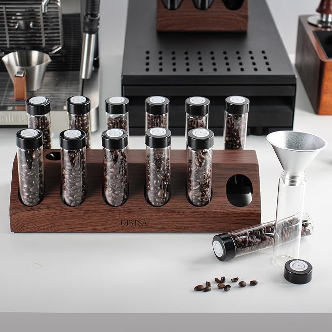 DIBTSA Coffee Bean Cellars, 12 Single Dose Espresso Beans Storage Container - Image 5