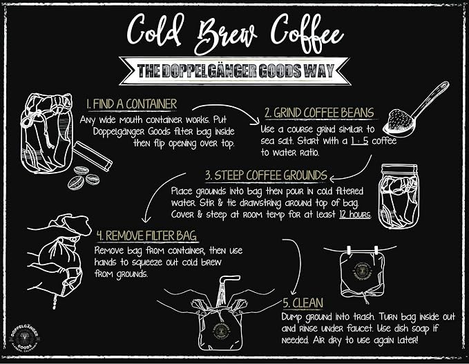Organic Cotton Cold Brew Coffee Bag - Image 5