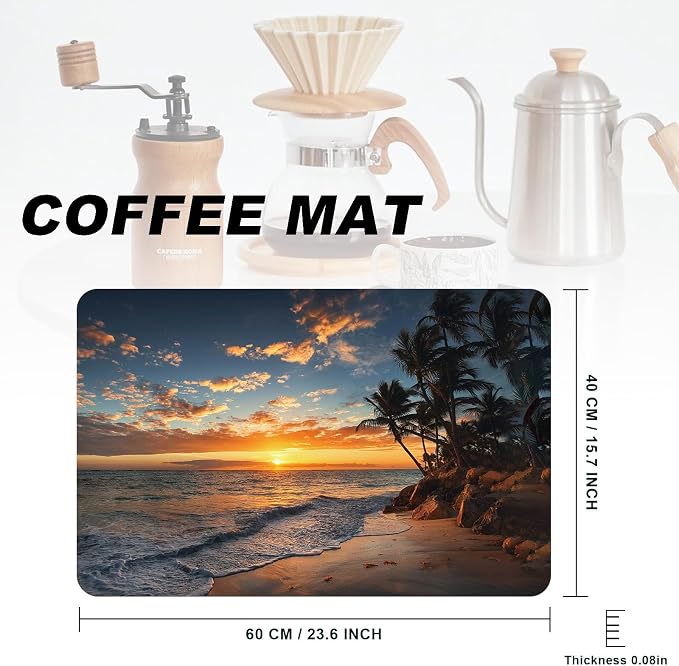 Coffee Mat, Coffee Bar Accessories Fit Under Coffee Maker Espresso Machine - Image 2