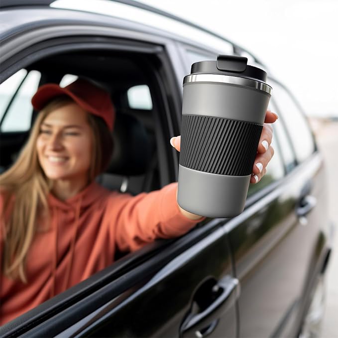 YINBAOGE Insulated Travel Coffee Mug, Spill & Leak Proof, Portable To Go - Image 6