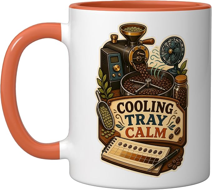 Cooling Tray Calm Coffee Roasting Ceramic Mug by Unknown