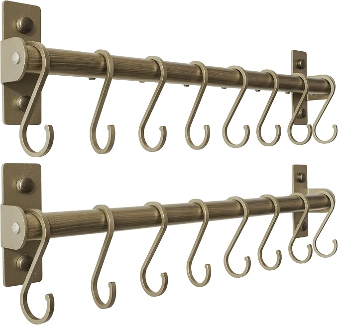 Dseap Kitchen Utensil Holder Hanger, Pot and Pan Rack wall mounted, Kitchen Rail by Dseap
