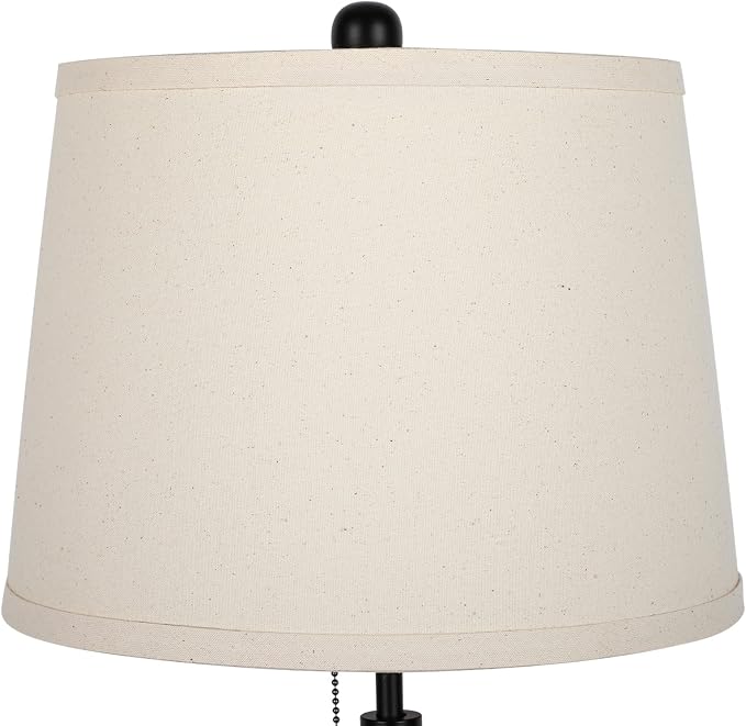 Bedside Table Lamps Set of 2: Tall Black Table Lamps - Image 7