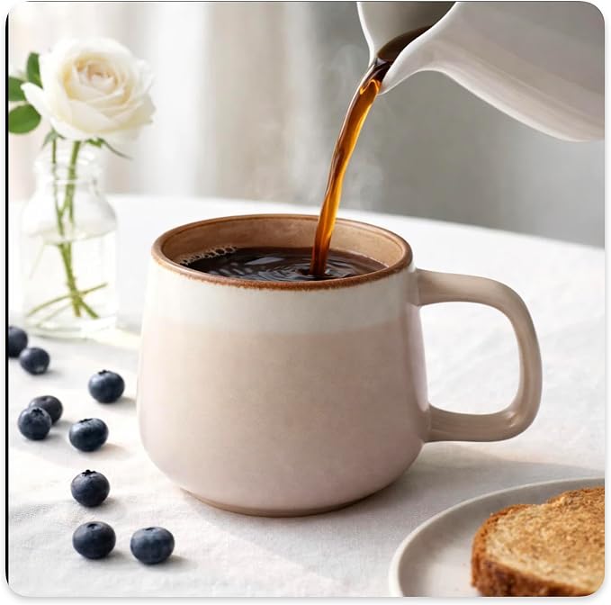 Ava Nord Large Ceramic Coffee Mugs Set of 4 | 16 oz Stoneware Coffee Cups | - Image 10