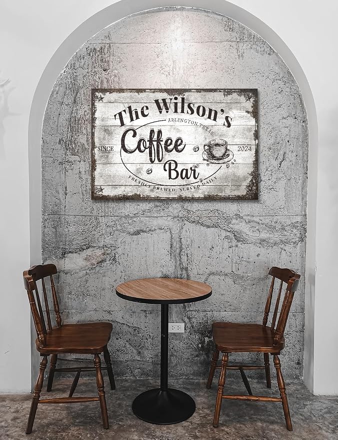 IPIC - Custom Coffee Bar Sign, Large Personalized Canvas Wall Art - Image 4
