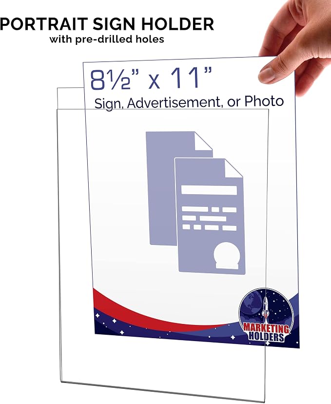 Lot of 10 - 8.5" X 11" Wall Mount Sign Holders - Image 4