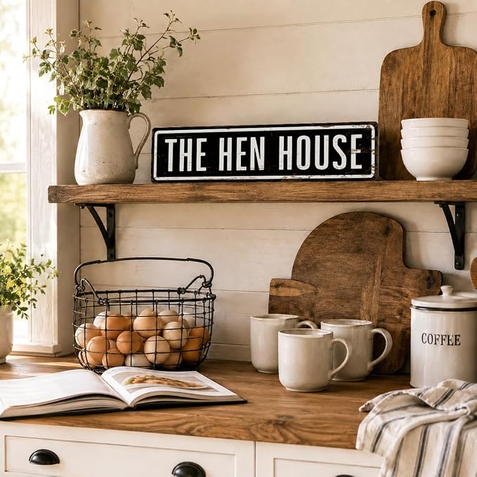Rustic Farmhouse Style Chicken Coop Sign, Metal Outdoor Chicken House Signs - Image 5