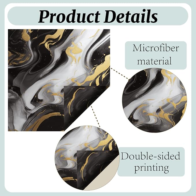CREATCABIN 6Pcs Marbling Eyeglass Cleaning Cloth Microfiber Cleaning Cloths - Image 3