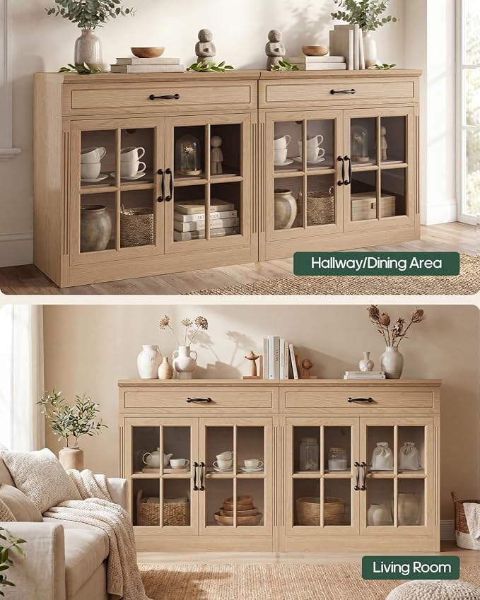 HAUOMS Modern Farmhouse Coffee Bar Cabinet - Image 7
