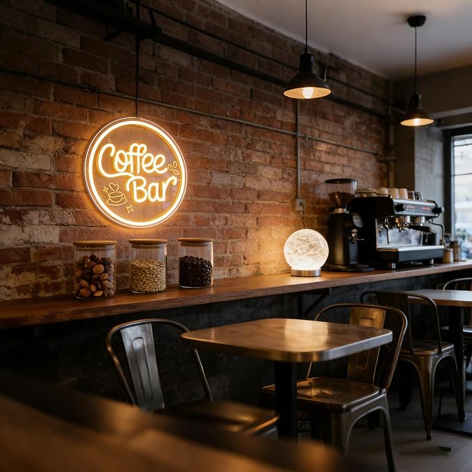 Coffee Bar Neon Sign for Wall Decor Dimmable LED Neon coffee Light Up Sign for - Image 3