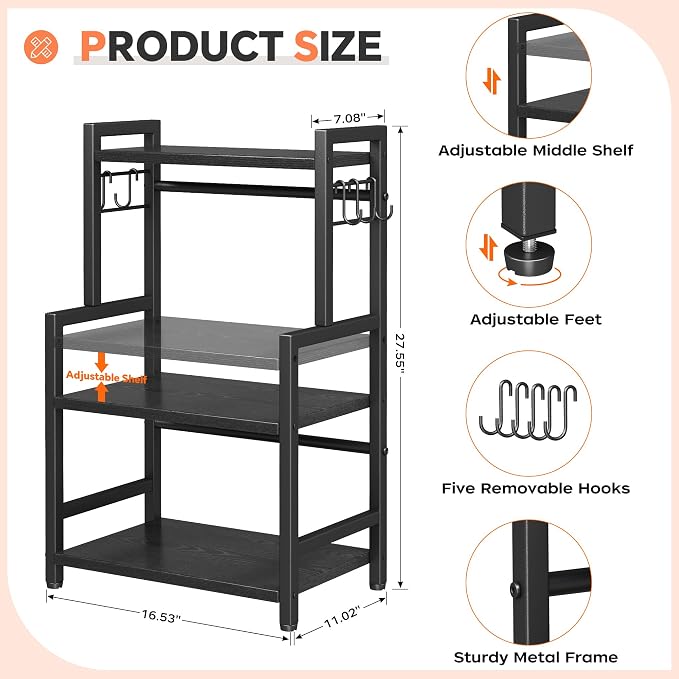 Kitchen Countertop Organizer, 3 Tier Large Spice Rack Organizer - Image 8