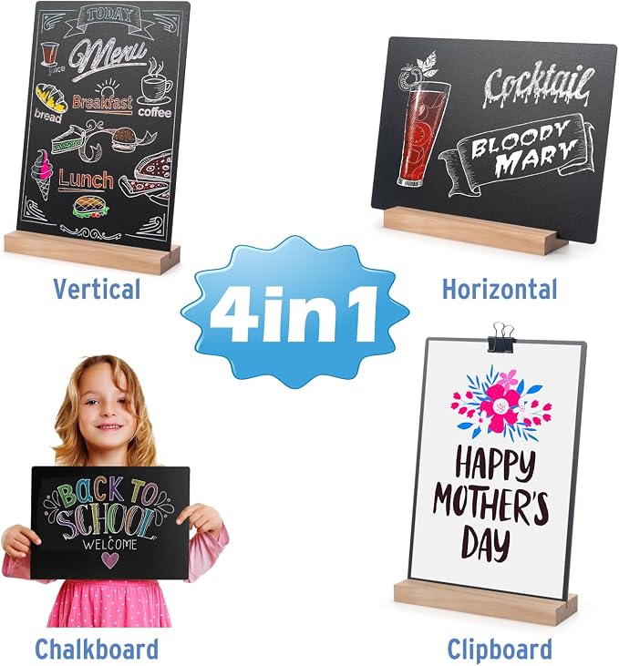 ONUPGO 3 Pack Tabletop Chalkboard - Image 4