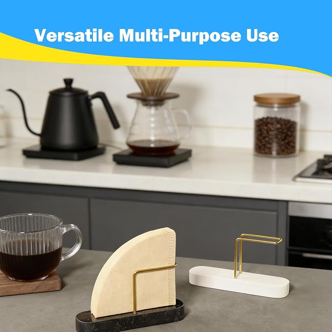 Coffee Filter Holder for Counter, Non-Slip Marble Base Cone Filter Stand for - Image 7