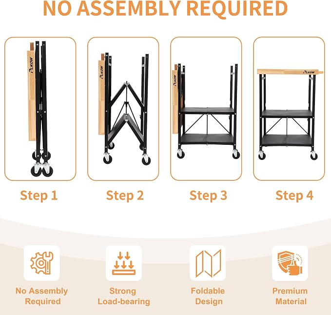 PLKOW Foldable Kitchen Cart - Image 5