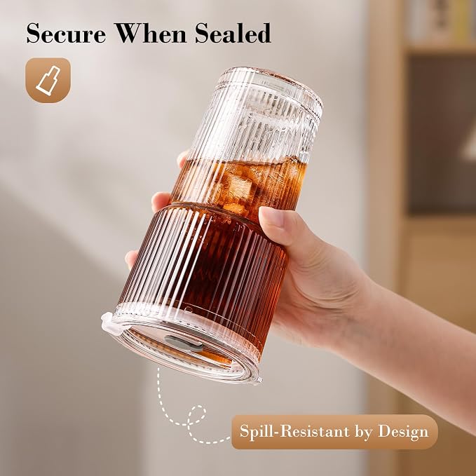 GOSCHE 20oz Ribbed Glass Tumbler - Image 2