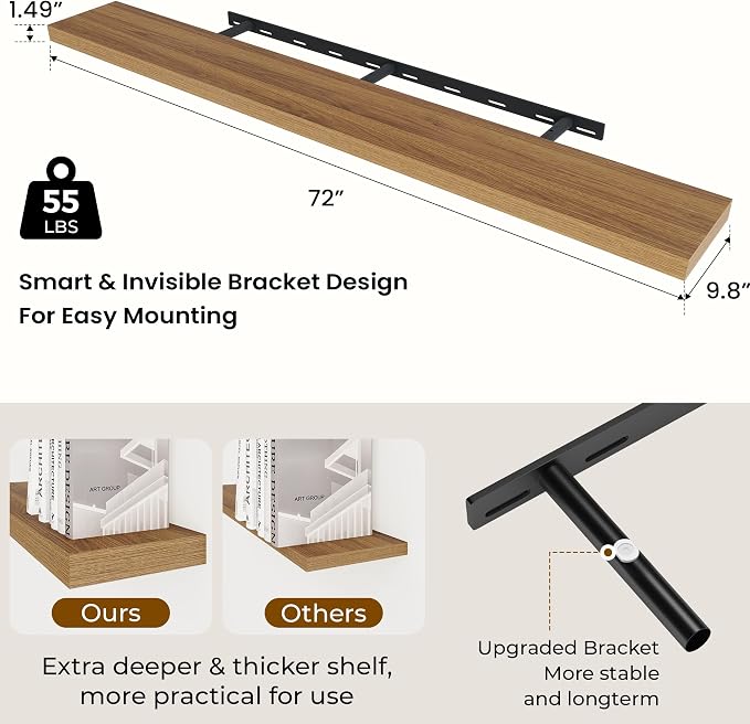 Dreamland 72 Inches Floating Shelves - Image 3