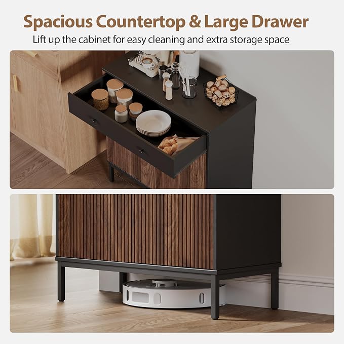 Mericonia Farmhouse Buffet Sideboard Cabinet - Image 5